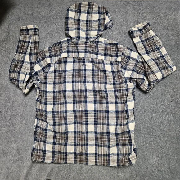 LL Bean Men's Scotch Plaid Flannel Shacket Anorak Traditional Fit Size L - Reg - Picture 3 of 11